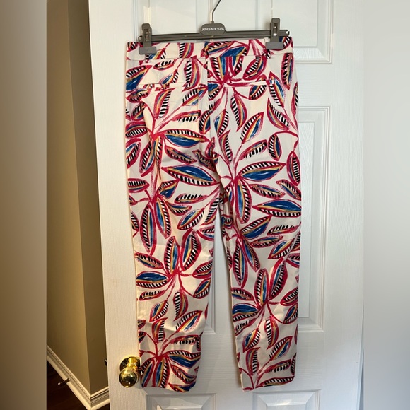 J. Crew White Pants with Floral Print, Size 4 - Picture 3 of 9